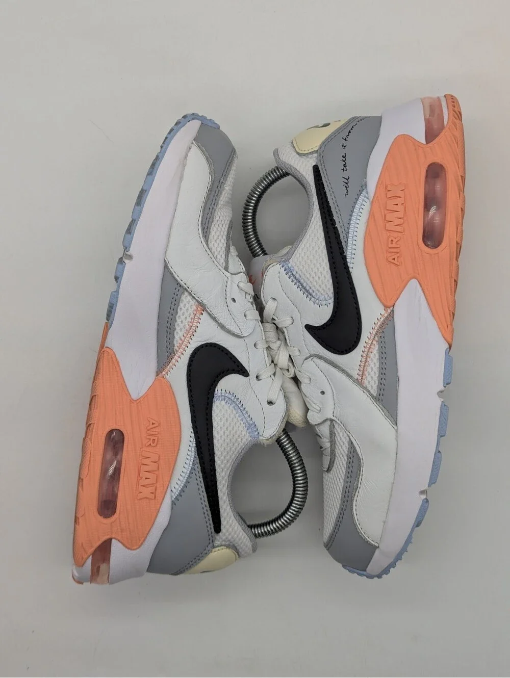 Nike Air Max Excee White Grey Pink Running Shoes Womens Size 8.5 / 7Y DV2189-100